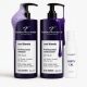 Neutralisierendes Set gegen Gelbstiche (Shampoo 500 ml und Conditioner 500 ml) + regenerierendes Haaröl als Geschenk